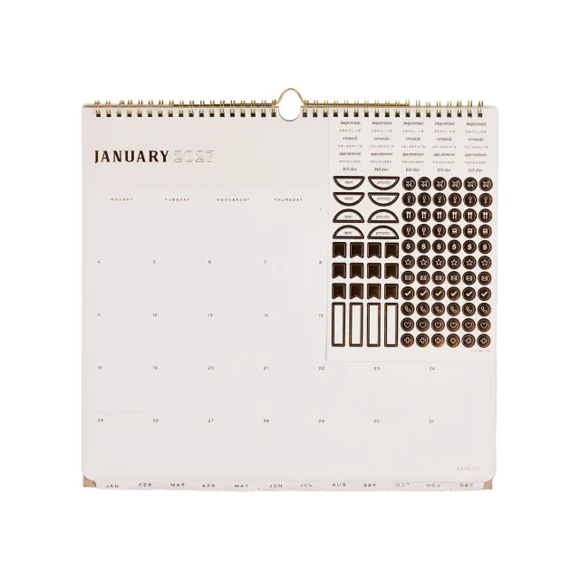 Me & My Big Ideas Coquette Citrine 2027 calendrier mural Small rose
