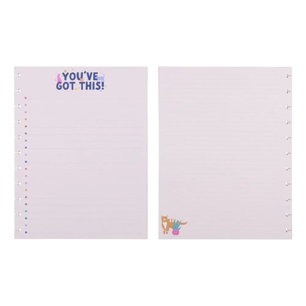 Happy Planner Whimsical Whiskers Big recharge 40 feuilles