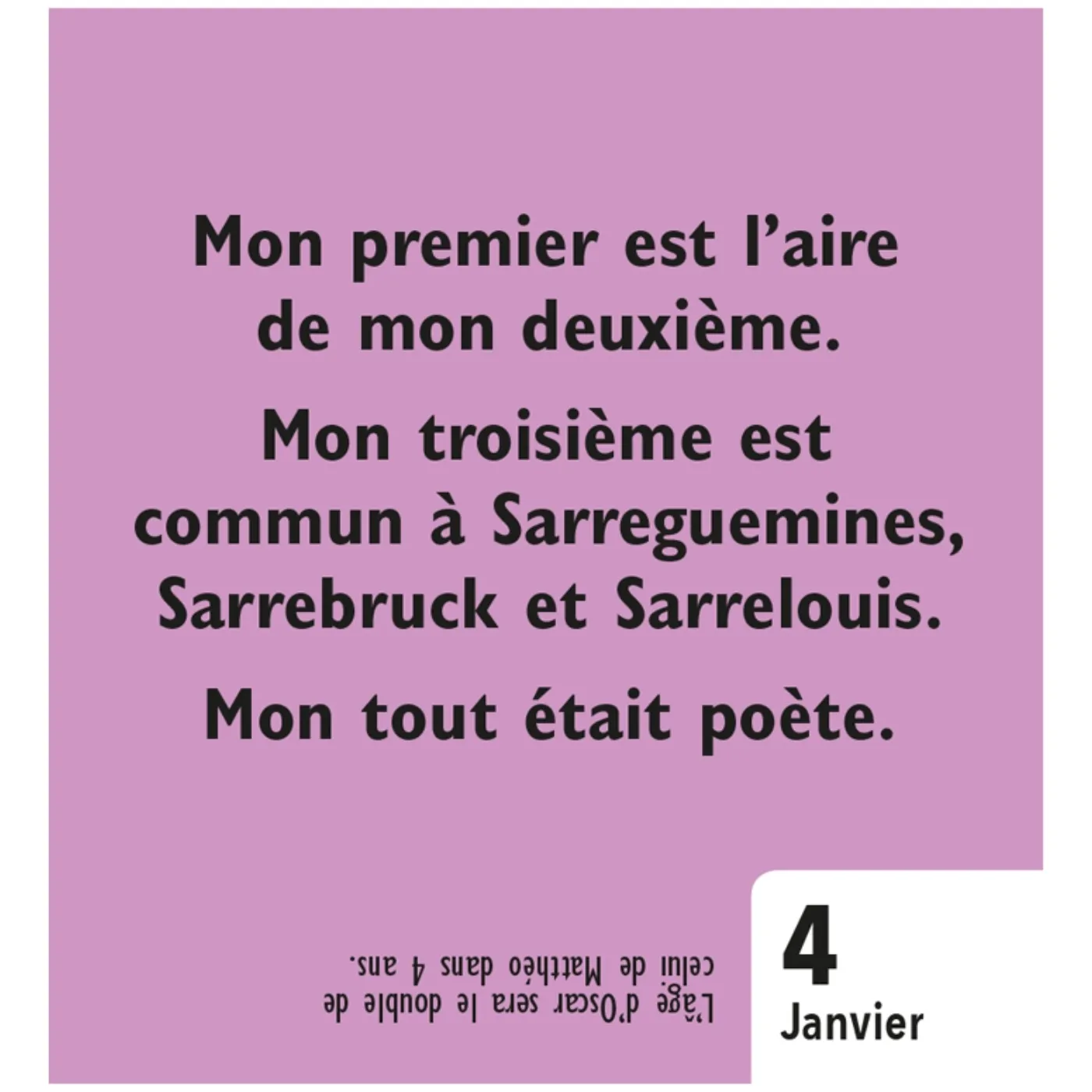 Frigobloc Mini 365 casse-tête calendrier jeux de lettres