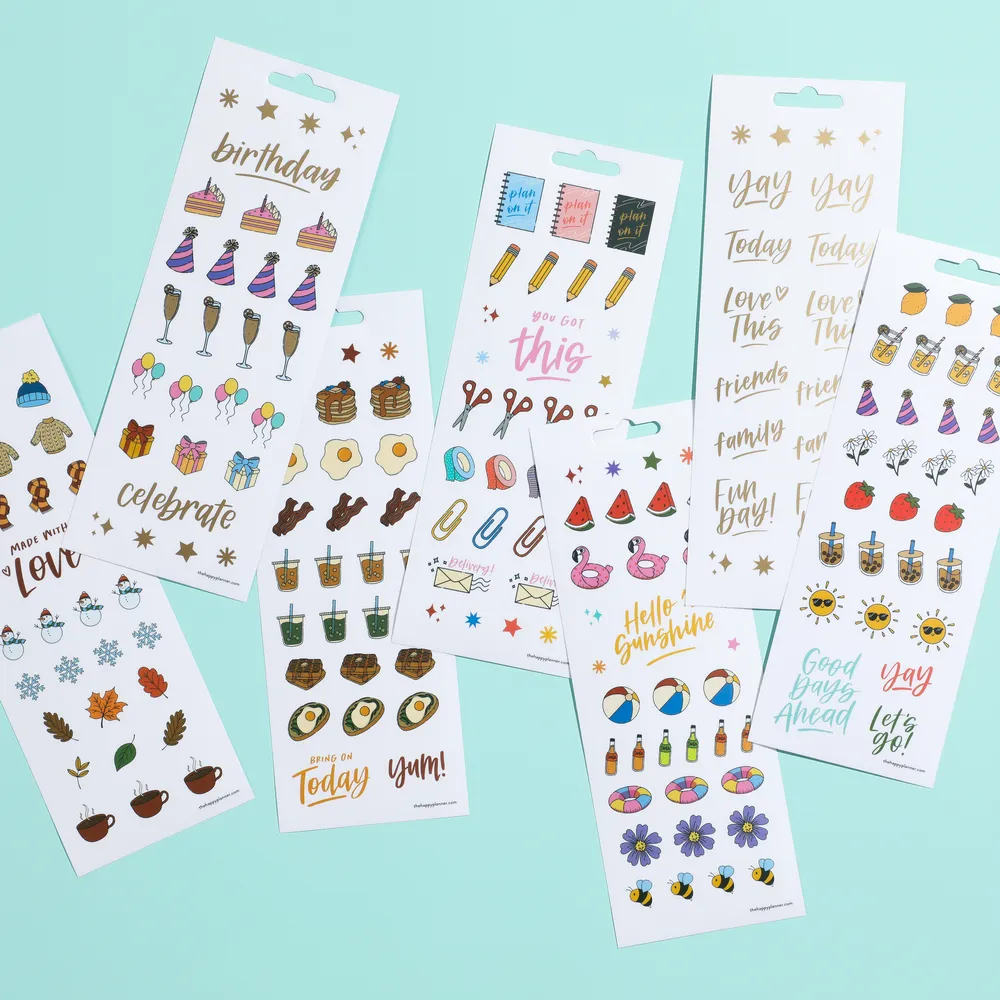Happy Planner All the Things stickers icônes 233 pièces