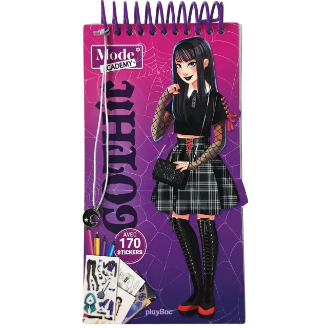 Frigobloc Mode Academy Gothic carnet créatif avec bracelet