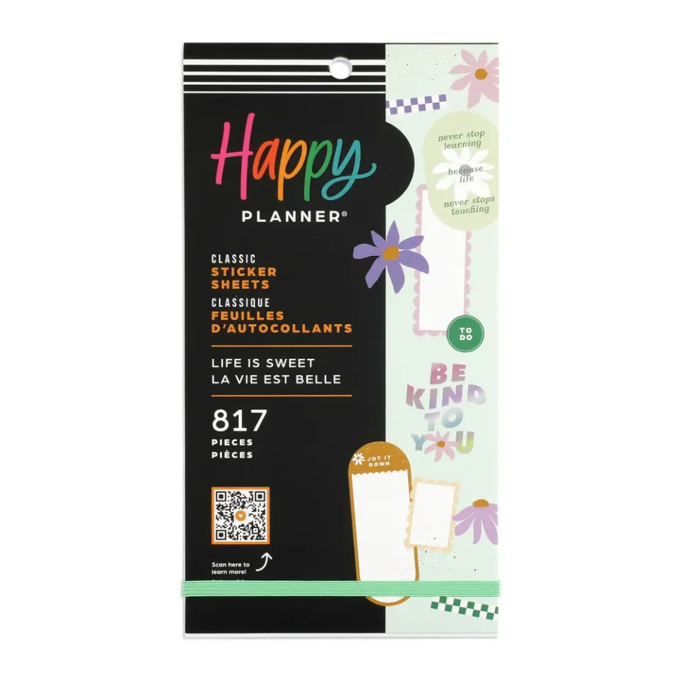 Happy Planner Life Is Sweet carnet stickers 817 motifs colorés
