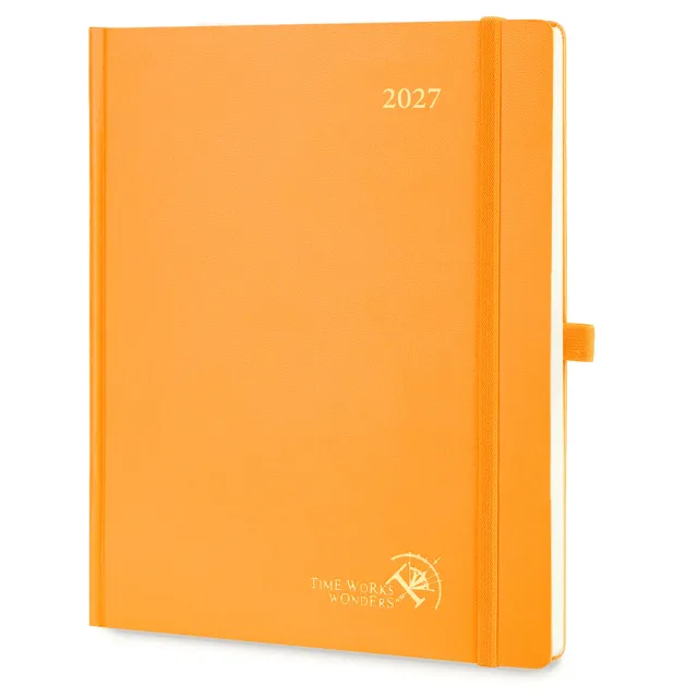 Poprun CEHK7-27 agenda hebdomadaire 2027 21x26cm orange