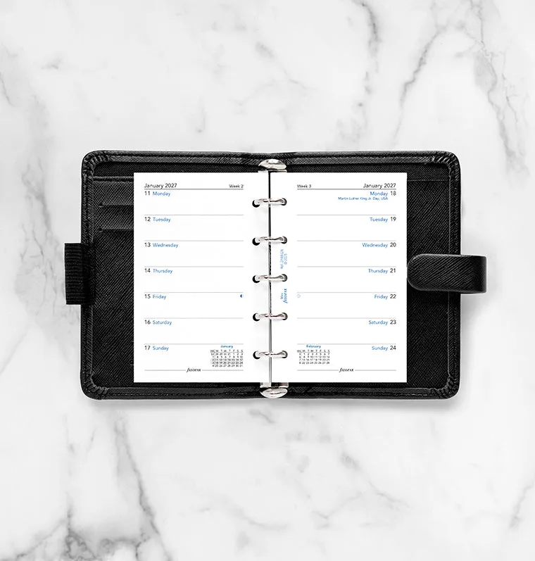 Filofax Classic recharge Mini 1 semaine par page 2027 anglais