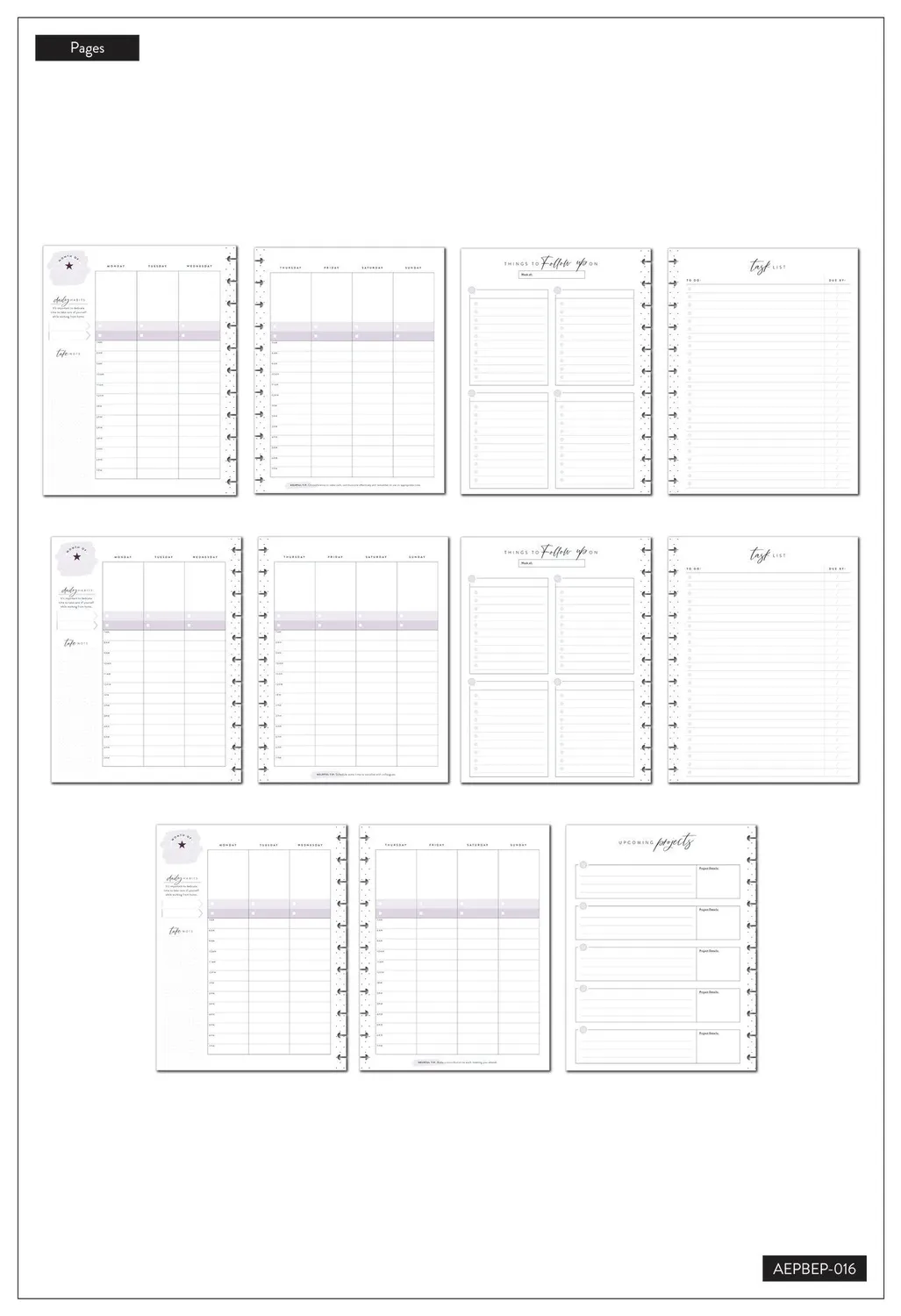 Happy Planner Girl With Goals Big extension horaire 4 mois