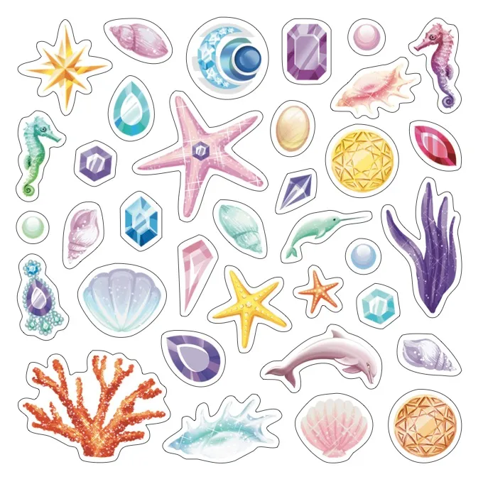 Frigobloc Animal Style Sirènes Dauphins cahier créatif stickers