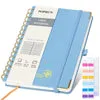 Poprun WH145L carnet spiralé bleu brume ligné papier épais