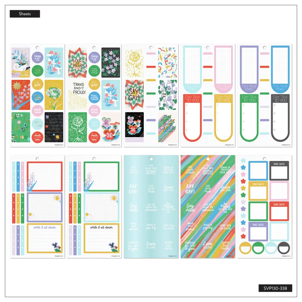 Happy Planner Blooming With Pride carnet stickers 30 planches 488