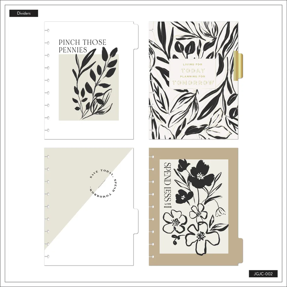 Happy Planner Sketchy Floral journal budget guidé 80 pages