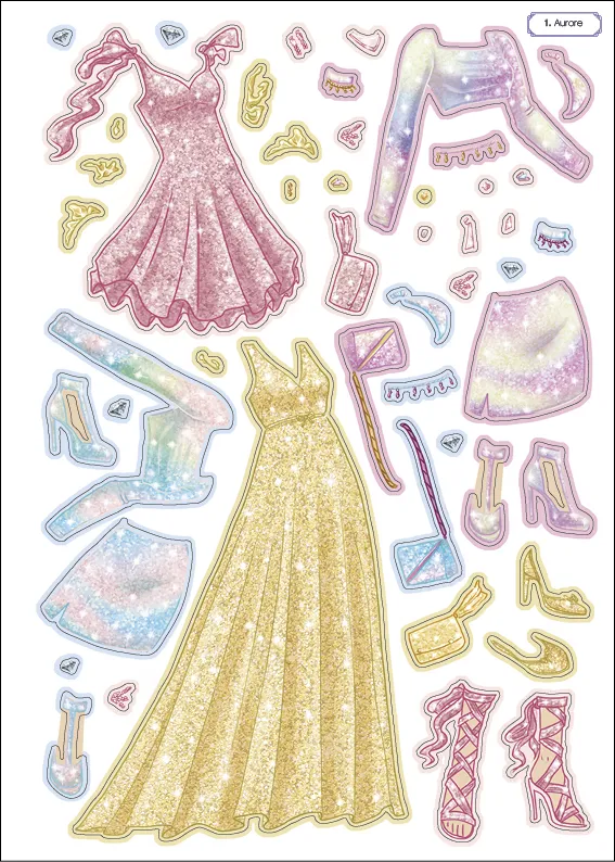 Frigobloc Je crée ma mode cahier créatif paillettes 6 ans
