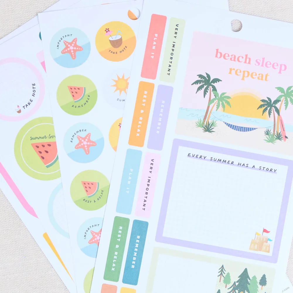Happy Planner Summer Events stickers été Classic 813 stickers