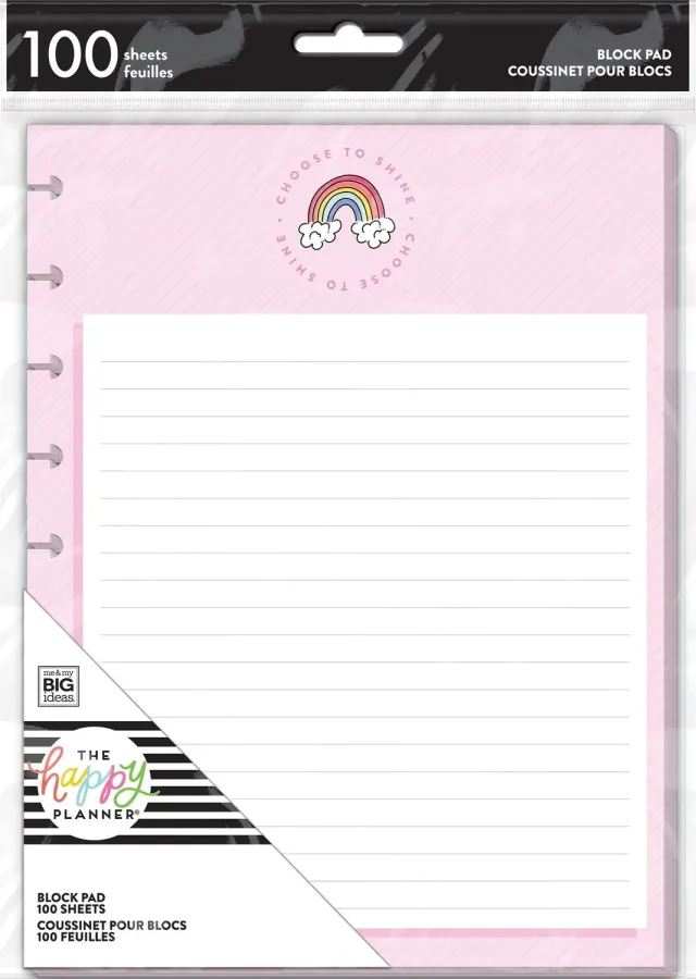 Happy Planner Classic bloc notes Rainbow 100 feuilles