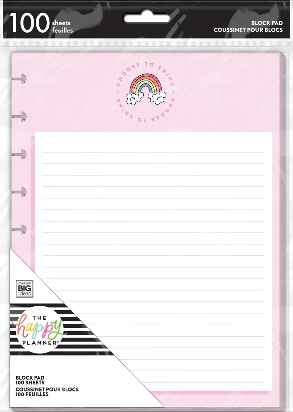 Happy Planner Classic bloc notes Rainbow 100 feuilles