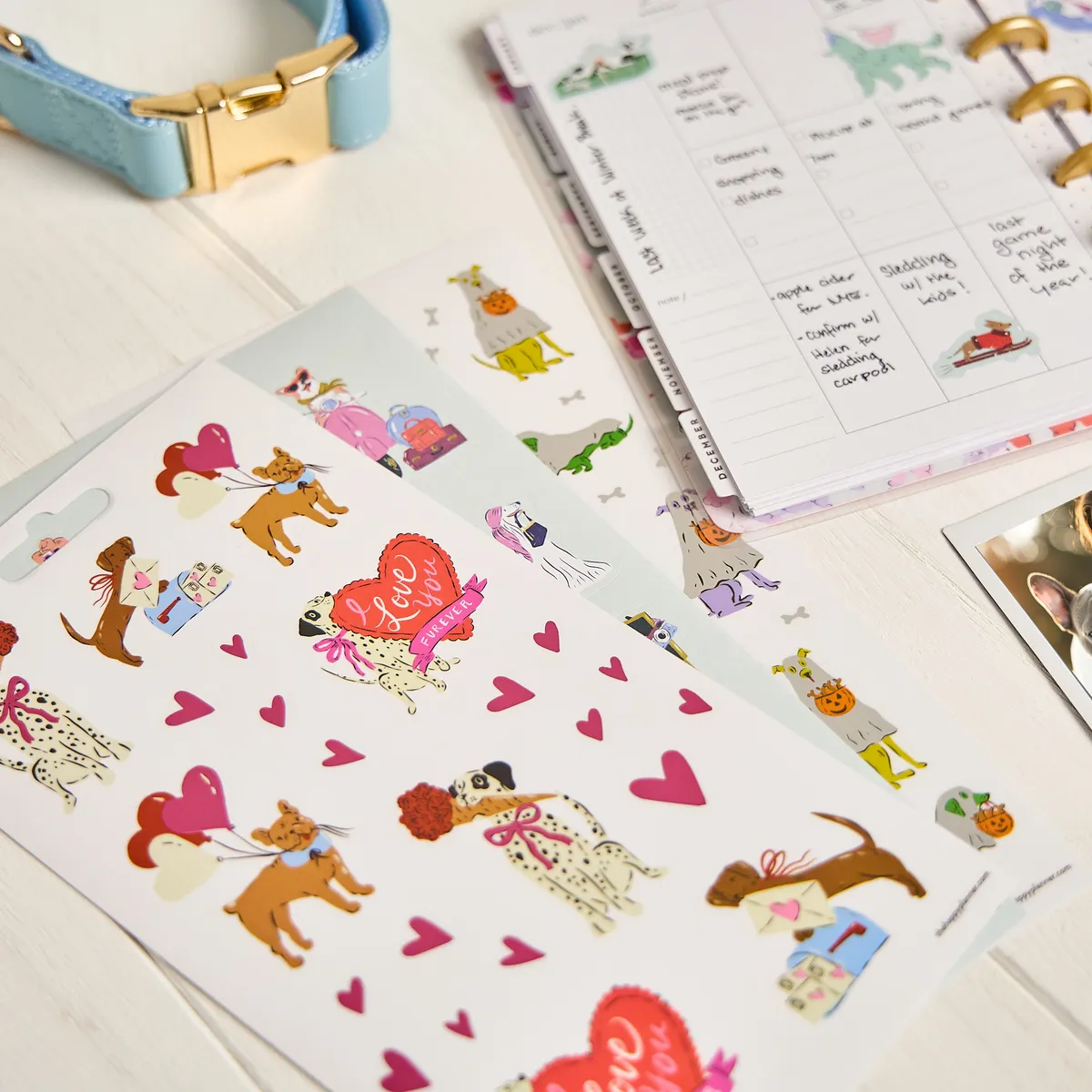 Happy Planner Pawsitive Dogs stickers 10 feuilles 244 chiens