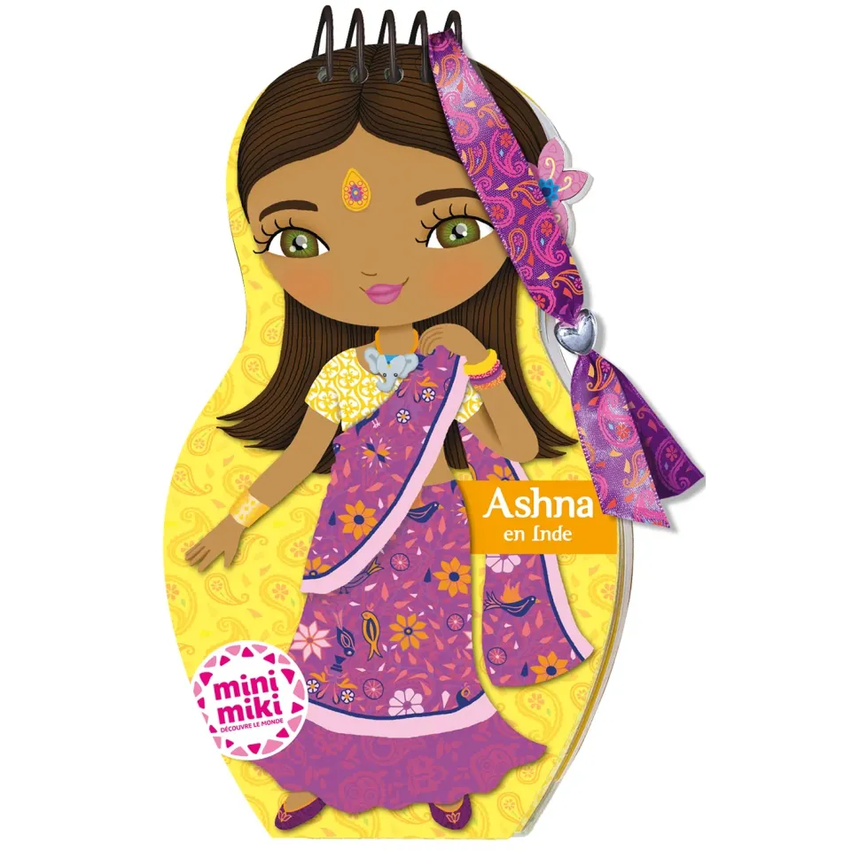 Minimiki Ashna en Inde carnet créatif poupées stickers