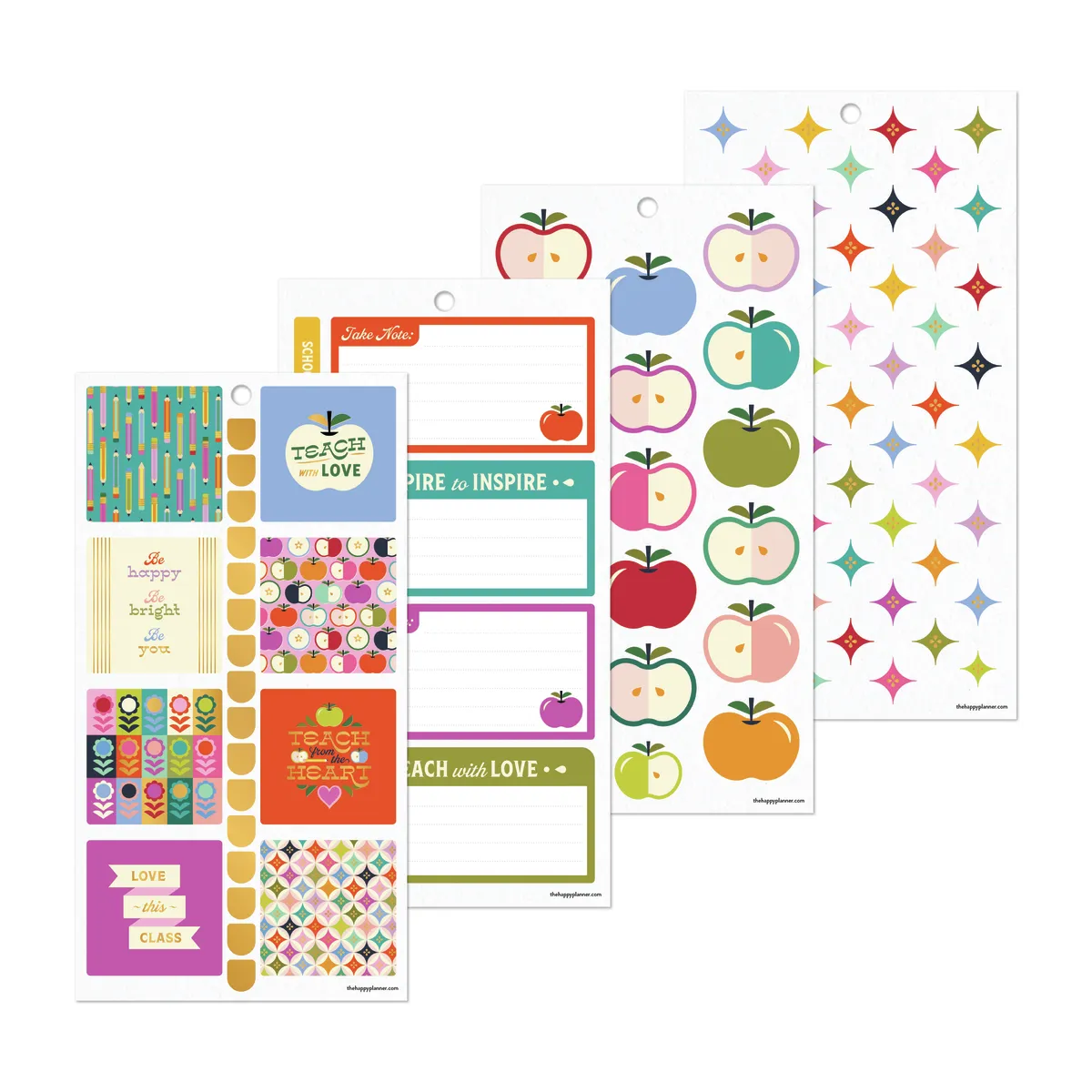 Happy Planner Mod Teacher stickers Big 711 pièces classe
