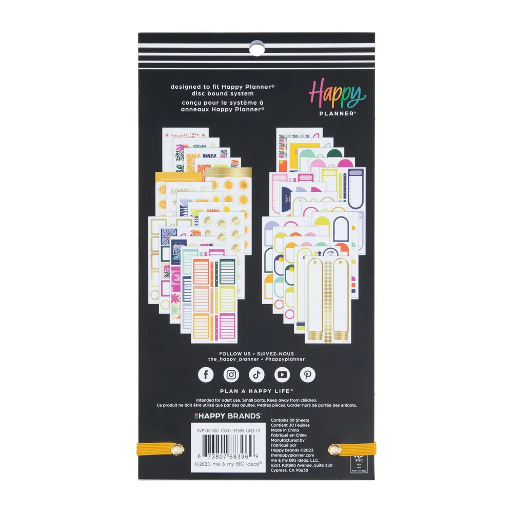 Happy Planner Rio Vibes stickers 30 feuilles vacances