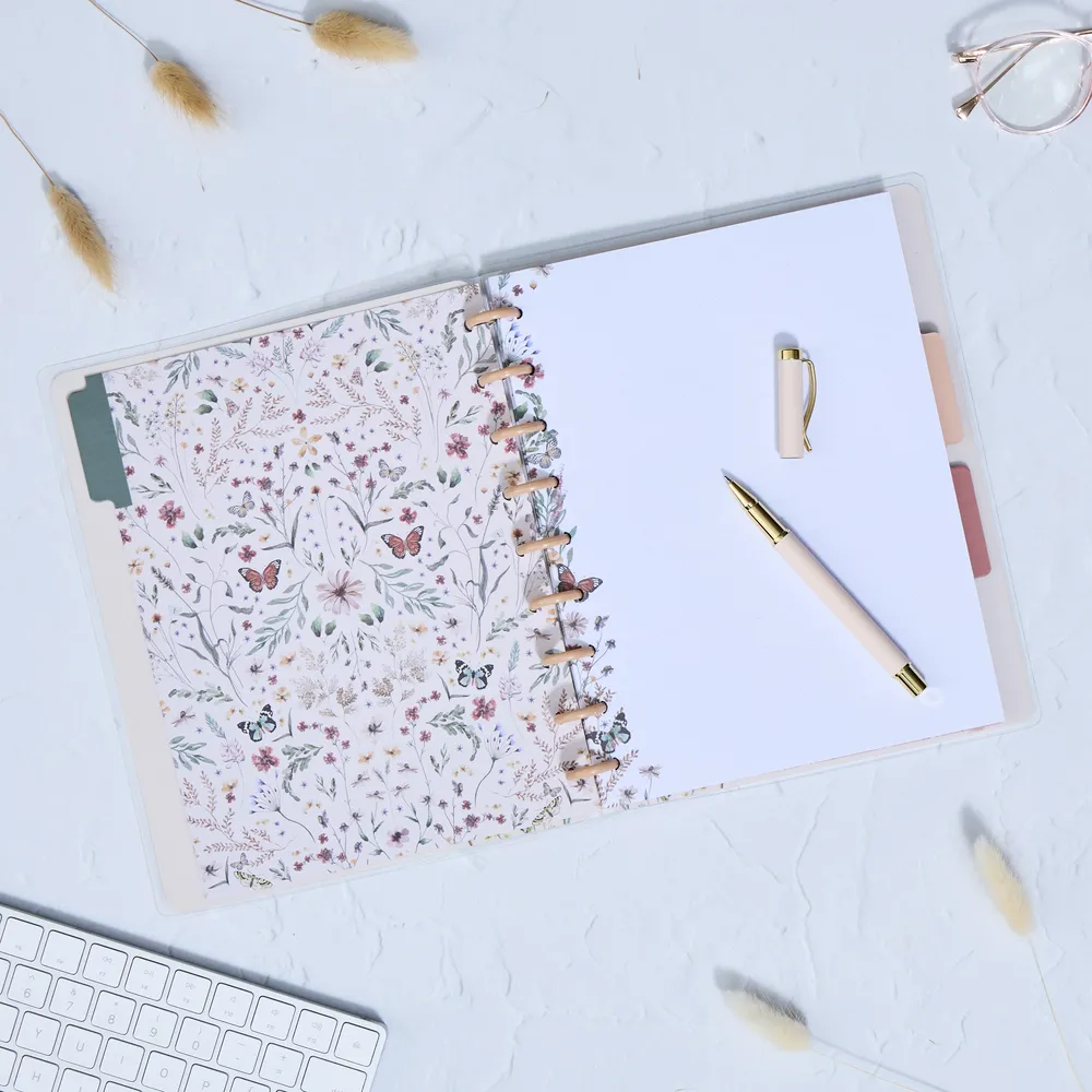 Happy Planner Wild Fields carnet classic 60 feuilles pointillé fleuri