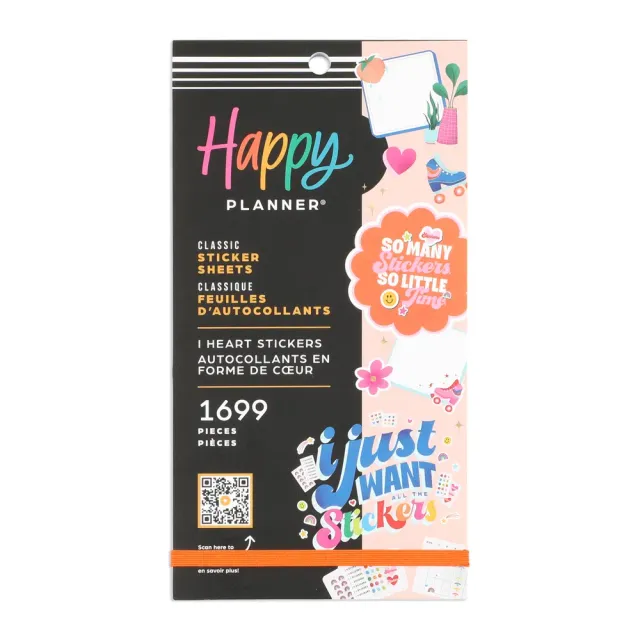 Happy Planner I Heart Stickers stickers déco 1699 pièces