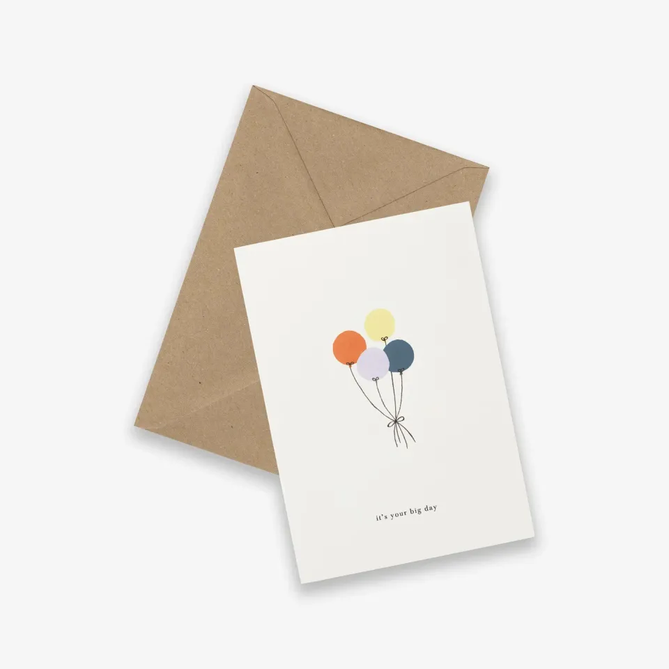Kartotek Balloons carte anniversaire ballons avec enveloppe