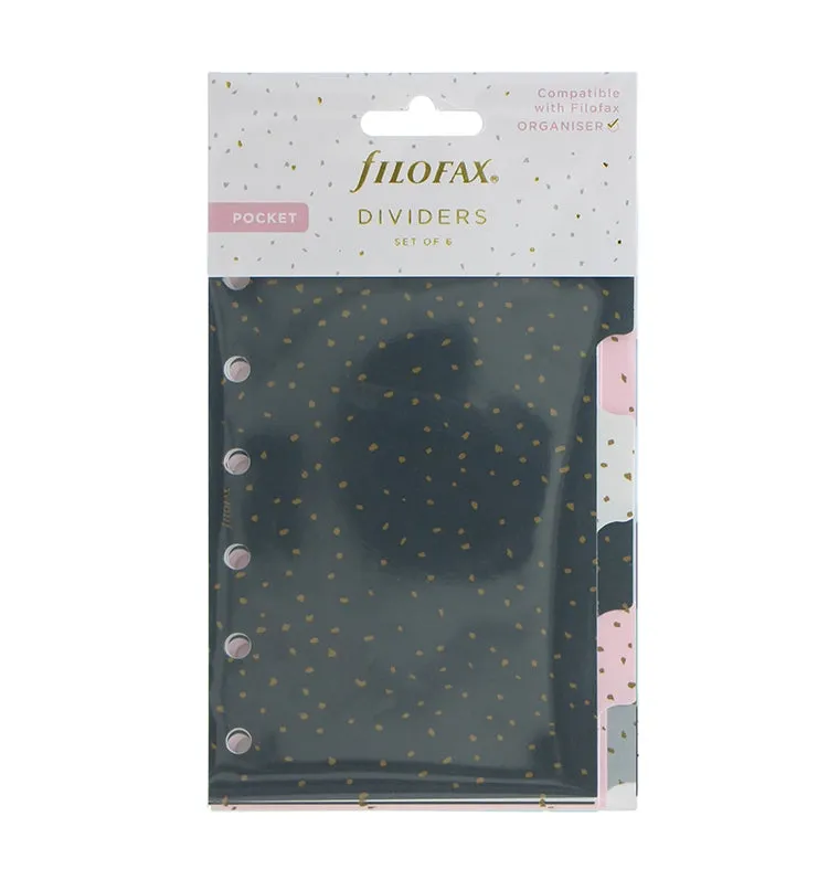 Filofax Confetti intercalaires Pocket 6 onglets plastique