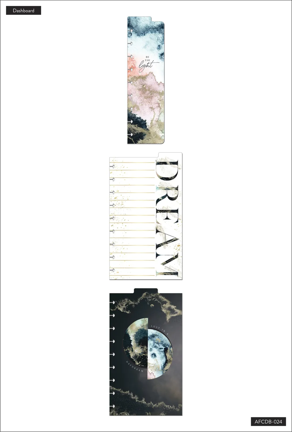 Happy Planner Cosmic Watercolor Classic intercalaires x3
