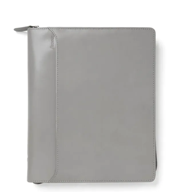 Filofax Lockwood organiseur zip A5 gris cuir