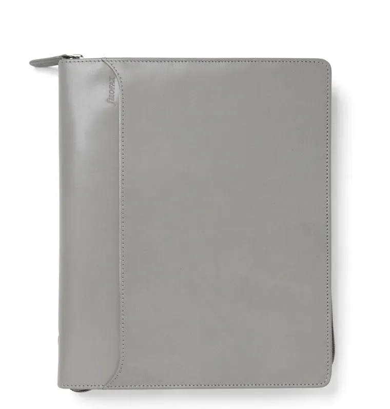 Filofax Lockwood organiseur zip A5 gris cuir