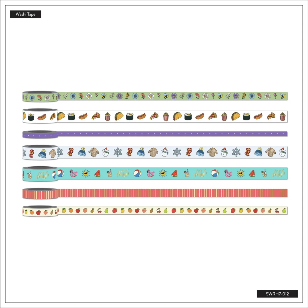 Happy Planner All the Things washi tape 7 rouleaux