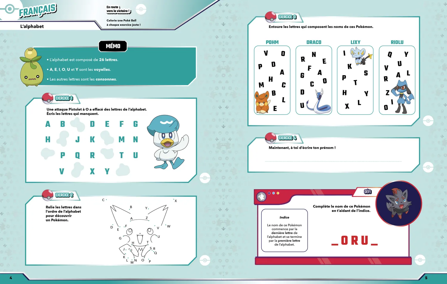 Les Incollables Pokémon Toute mon année de GS cahier