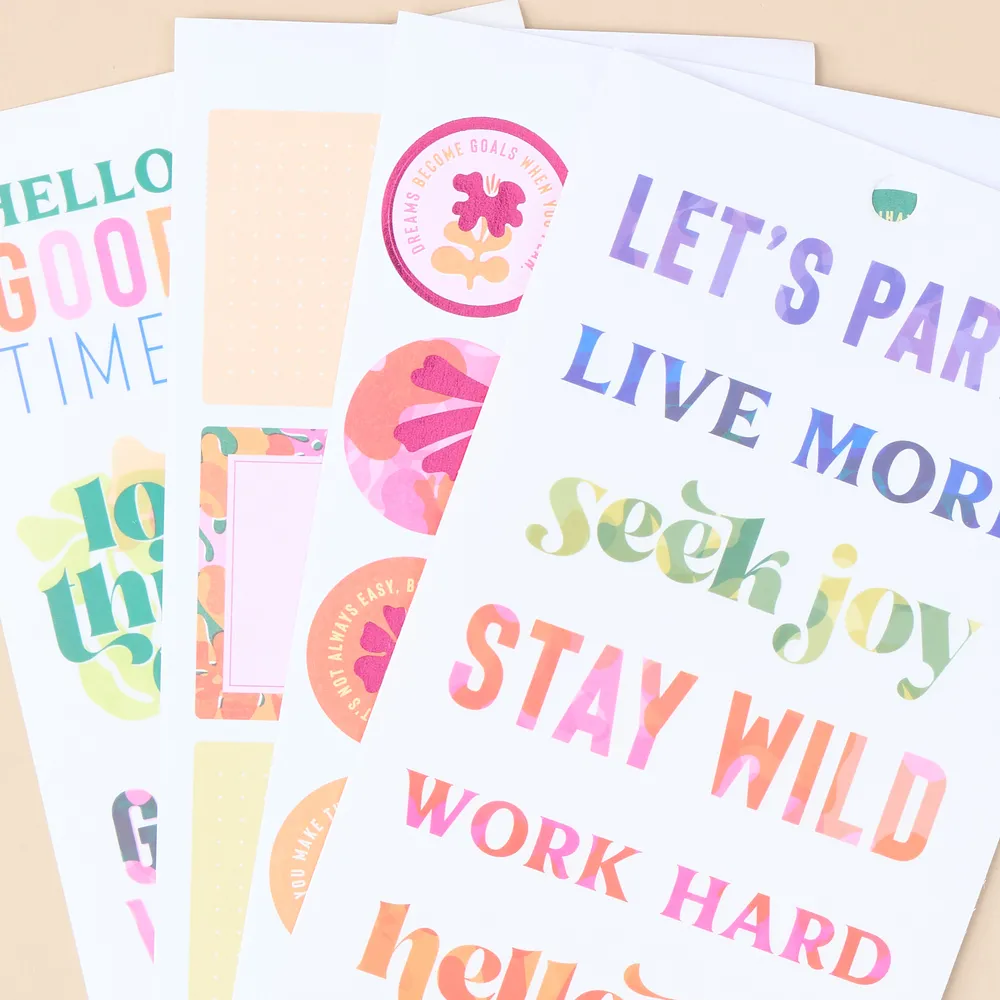 Happy Planner Vivid Tropics stickers Classic 30 feuilles tropical