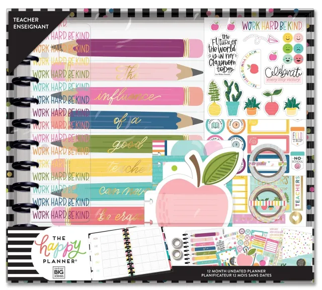 Happy Planner Teacher's Influence coffret agenda Big non daté