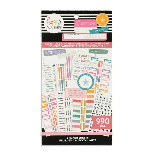 Happy Planner Essentials stickers trackers checklists 990
