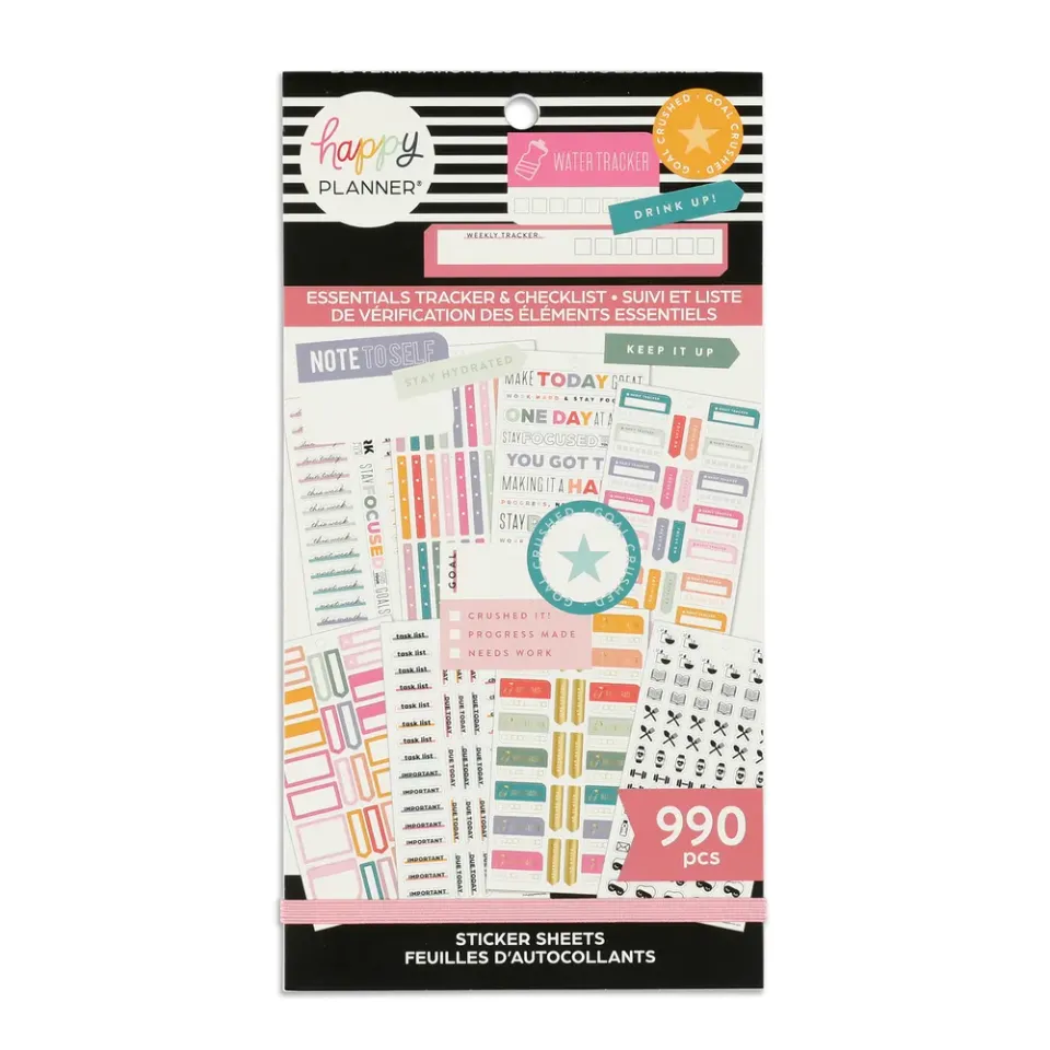 Happy Planner Essentials stickers trackers checklists 990