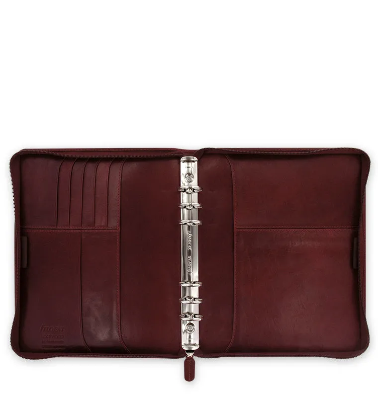 Filofax Lockwood Zip organiseur A5 Bordeaux cuir
