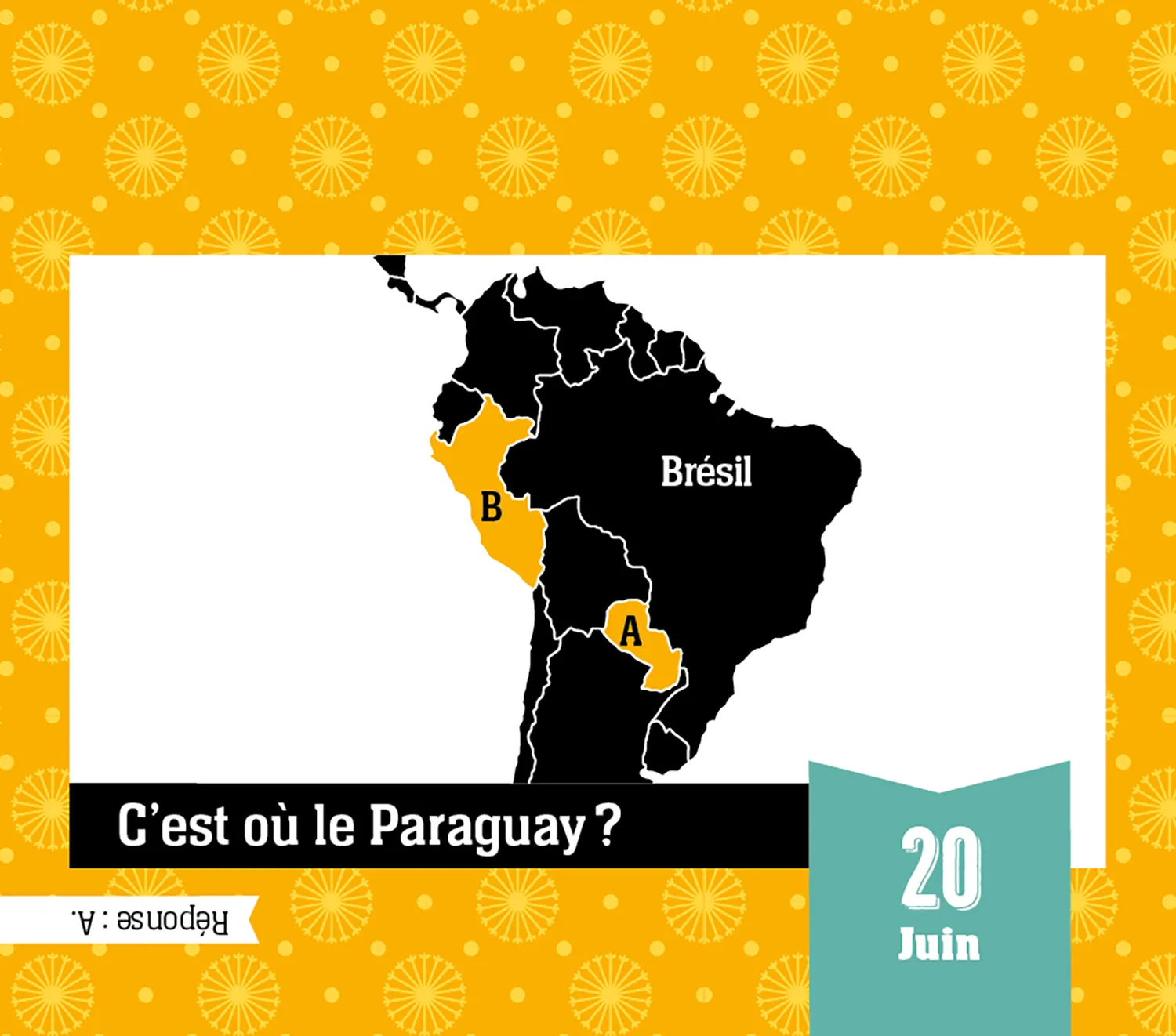 Frigobloc C'est Où ? calendrier quiz chevalet 365 jours