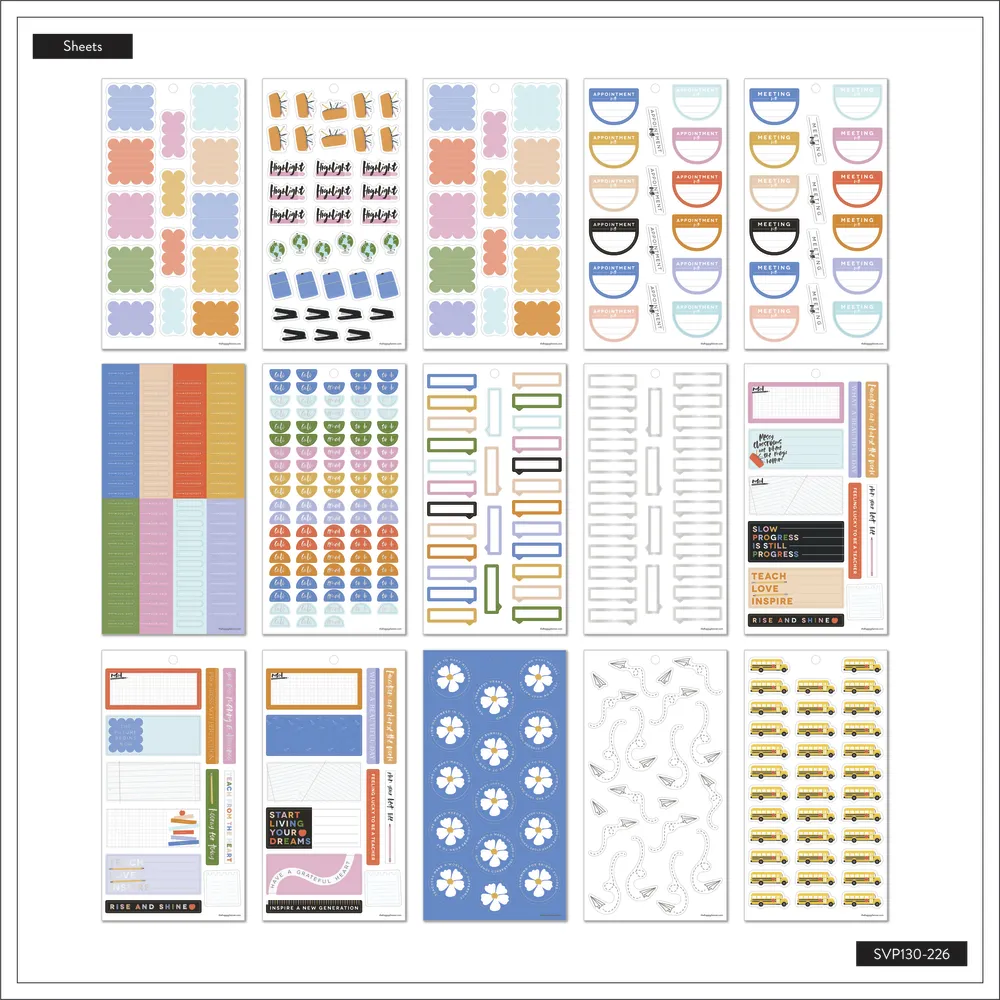 Happy Planner Teacher Notes stickers 30 pages 822
