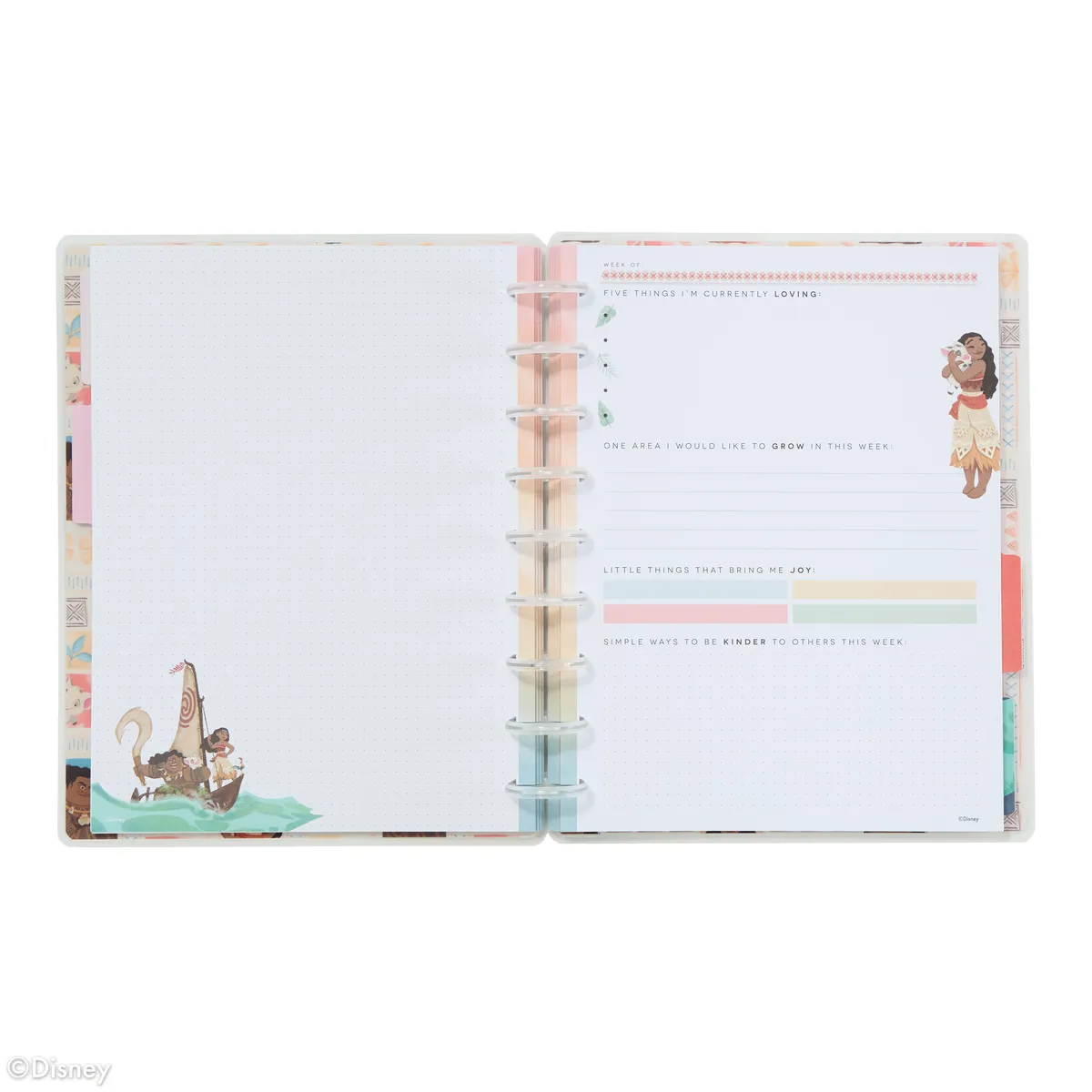 Happy Journal Disney Moana journal guidé 80 feuilles Classic