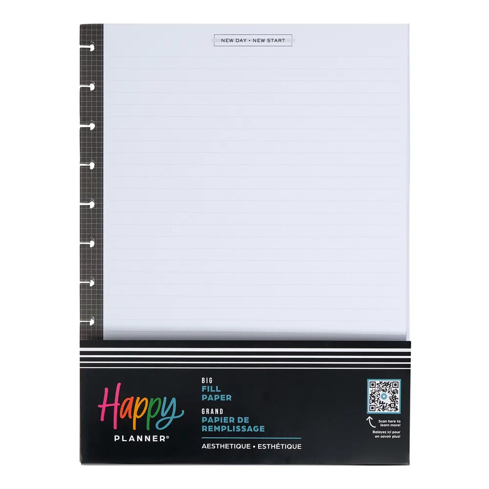 Happy Planner Aesthetique Teacher Big recharge papier 40 feuilles