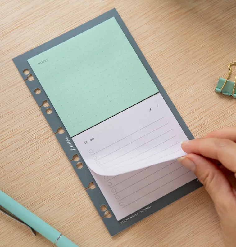 Filofax Minimal sticky notes pense-bêtes repositionnables 2 x 25