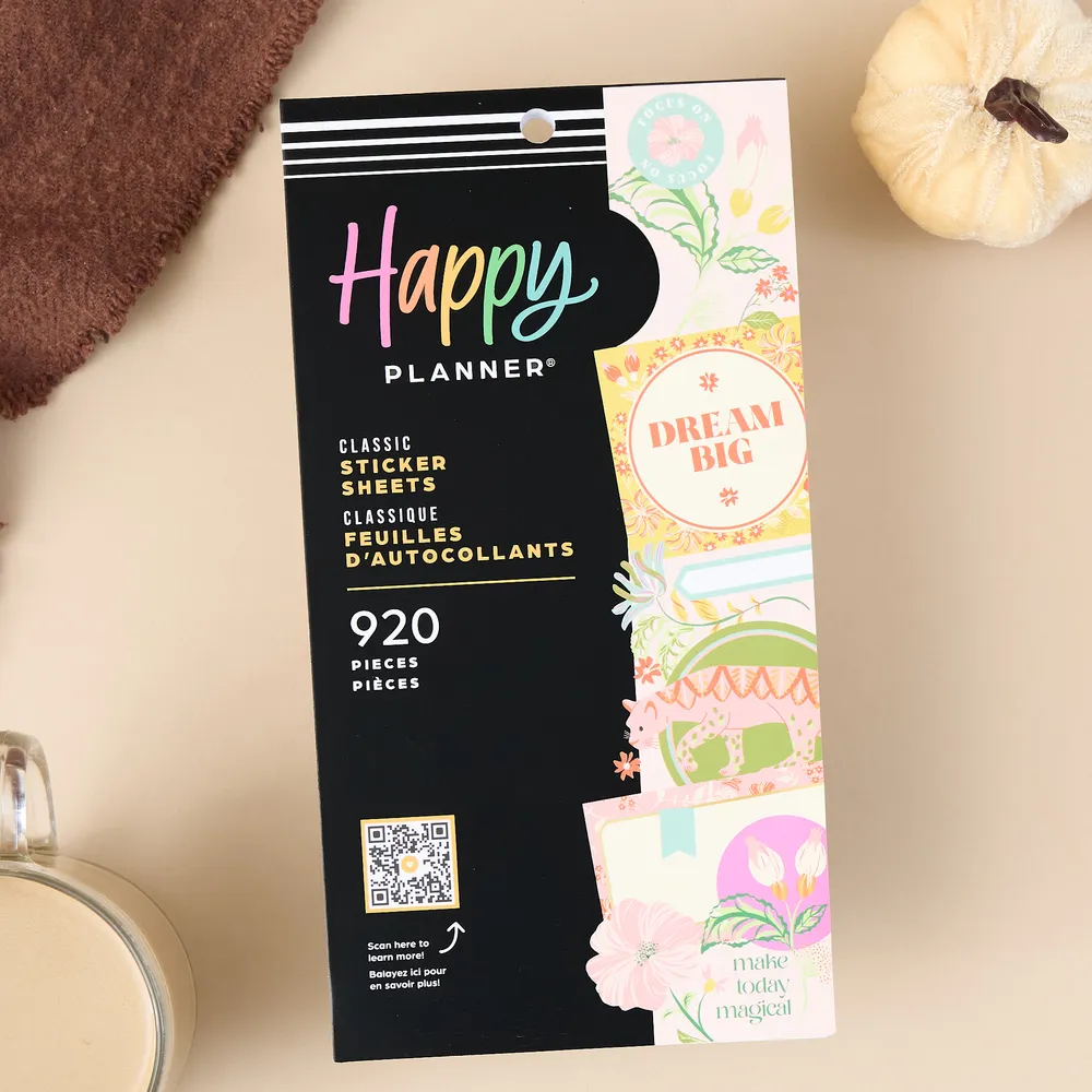 Happy Planner Lush Linens Value Pack autocollants 920 motifs