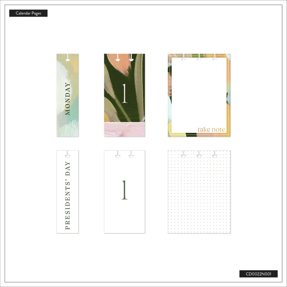 Me & my big ideas Brushstroke Florals calendrier chevalet