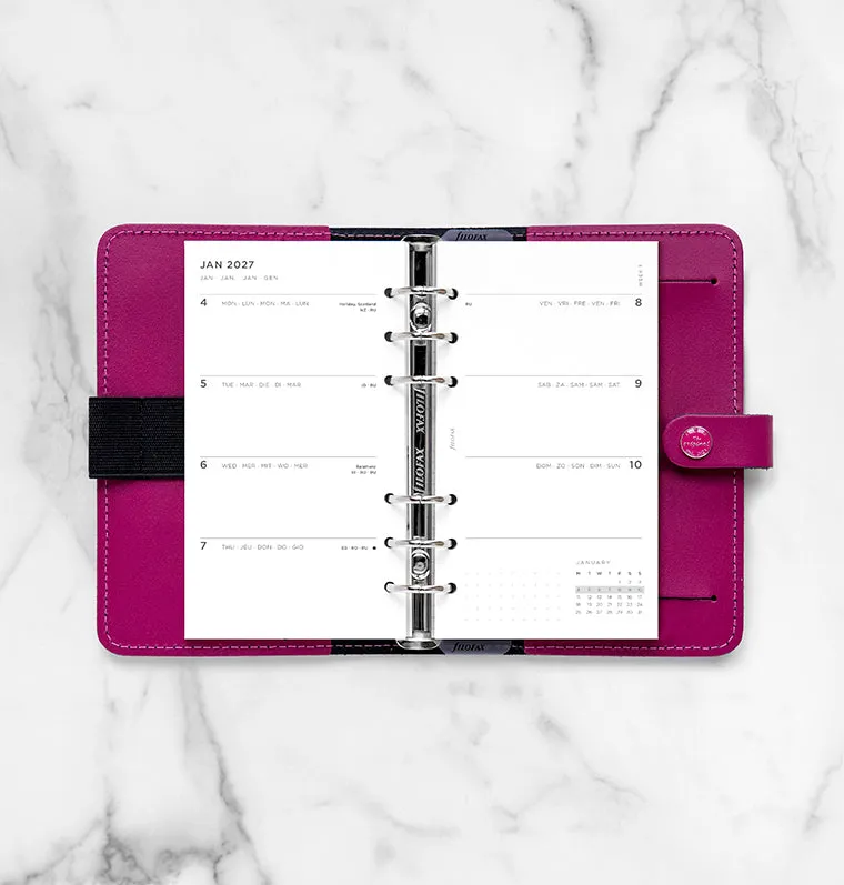 Filofax Minimal agenda 2027 Personal semaine multilingue
