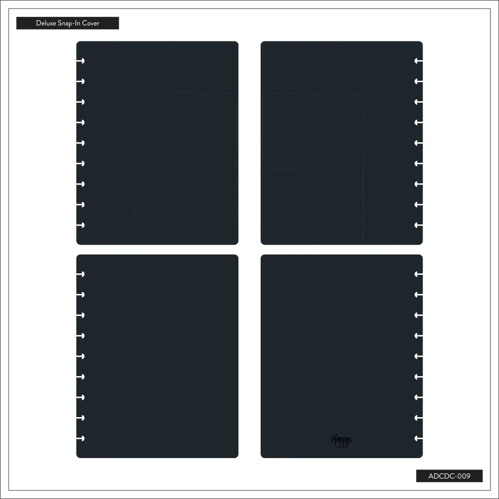 Happy Planner Midnight Blue couverture Classic simili cuir