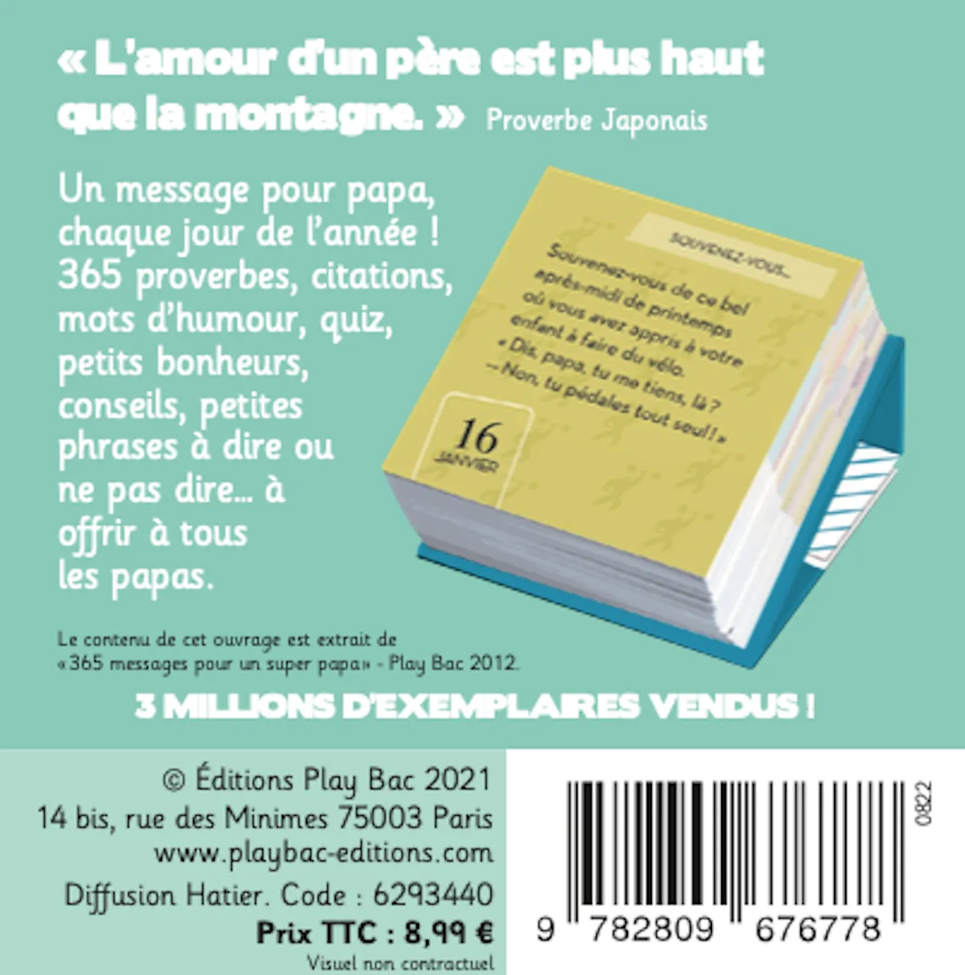 Frigobloc 365 mots d'amour pour Papa mini calendrier