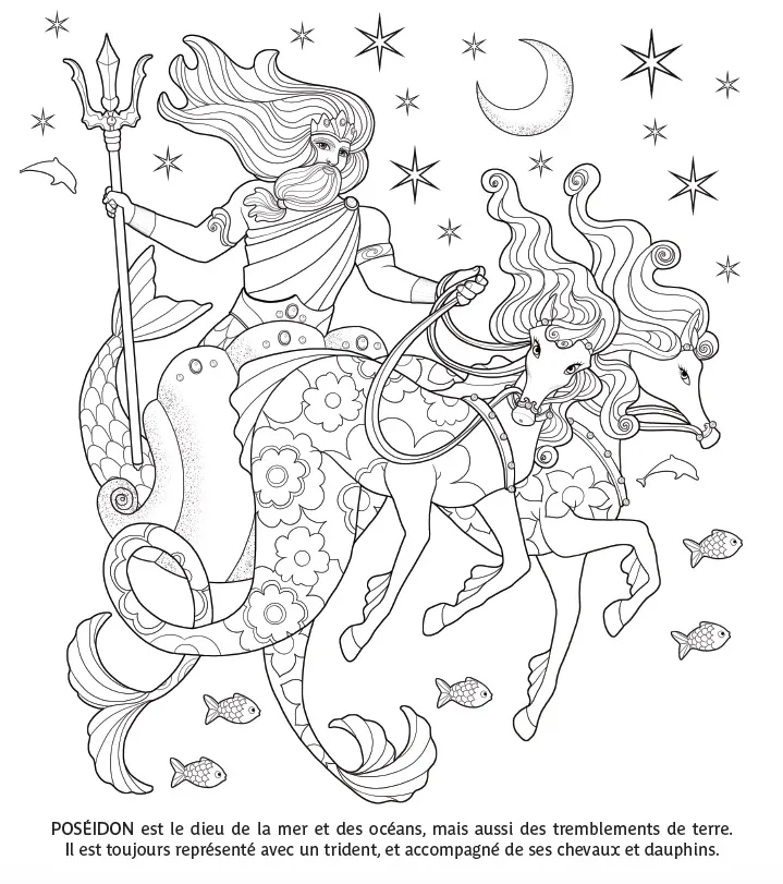 Ma pochette Mythologie cartes à gratter et colorier 10 cartes