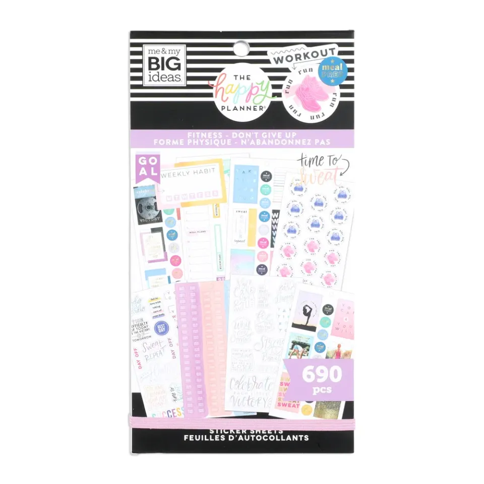 Happy Planner Fitness stickers sport Don't Give Up 690