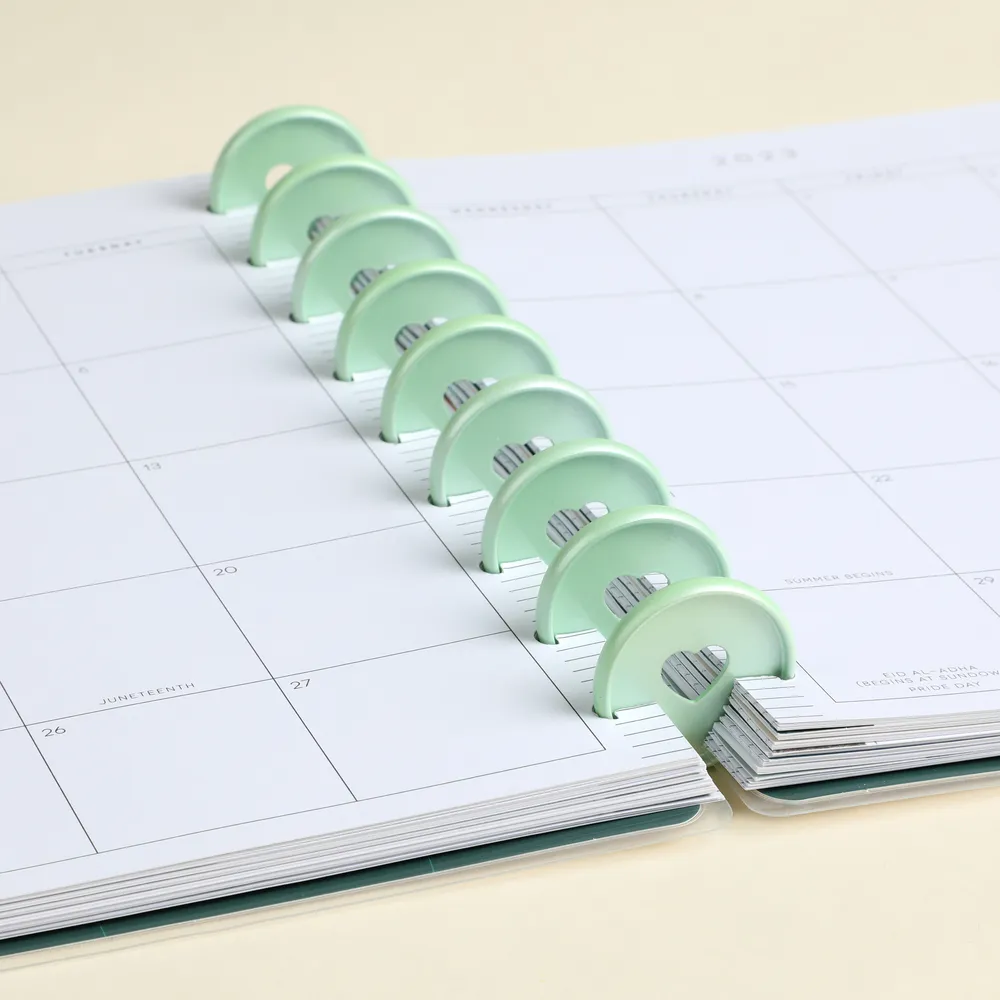 Happy Planner Sea Glass disques medium x11 métal vert