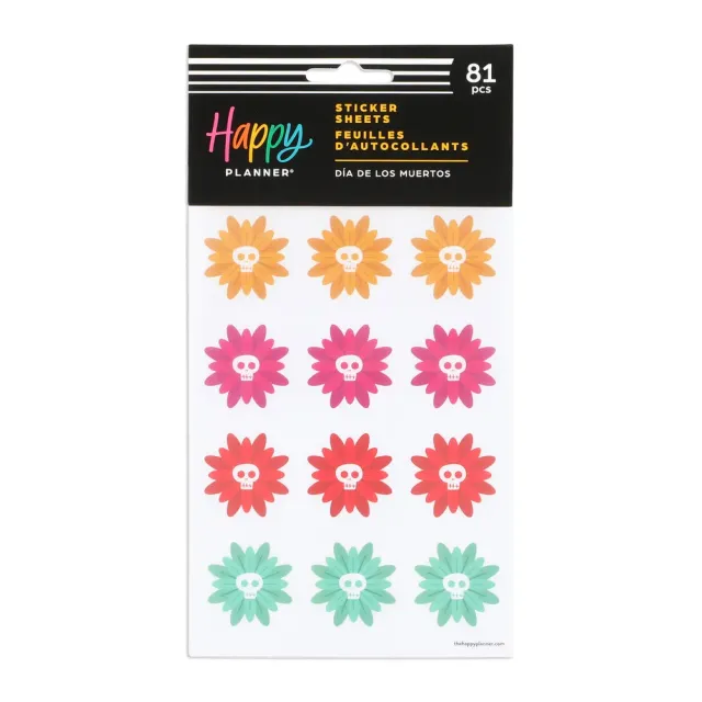 Happy Planner Día de los Muertos stickers 5 planches 81 fête