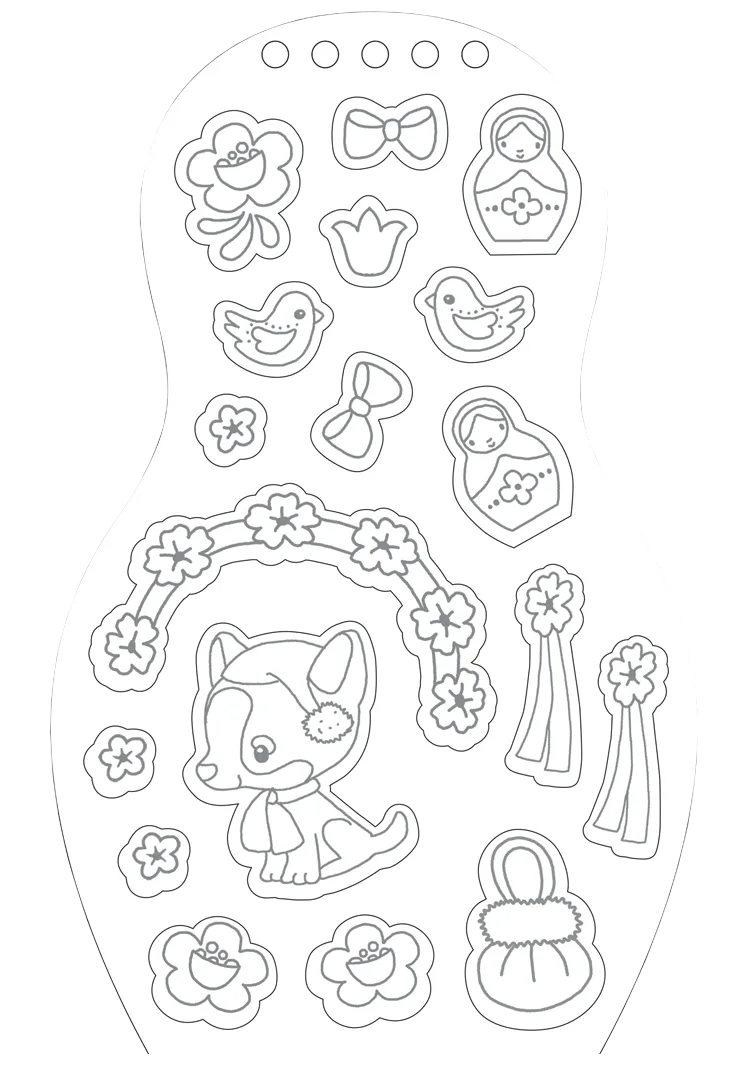 Minimiki Carnet créatif Léna en Russie stickers
